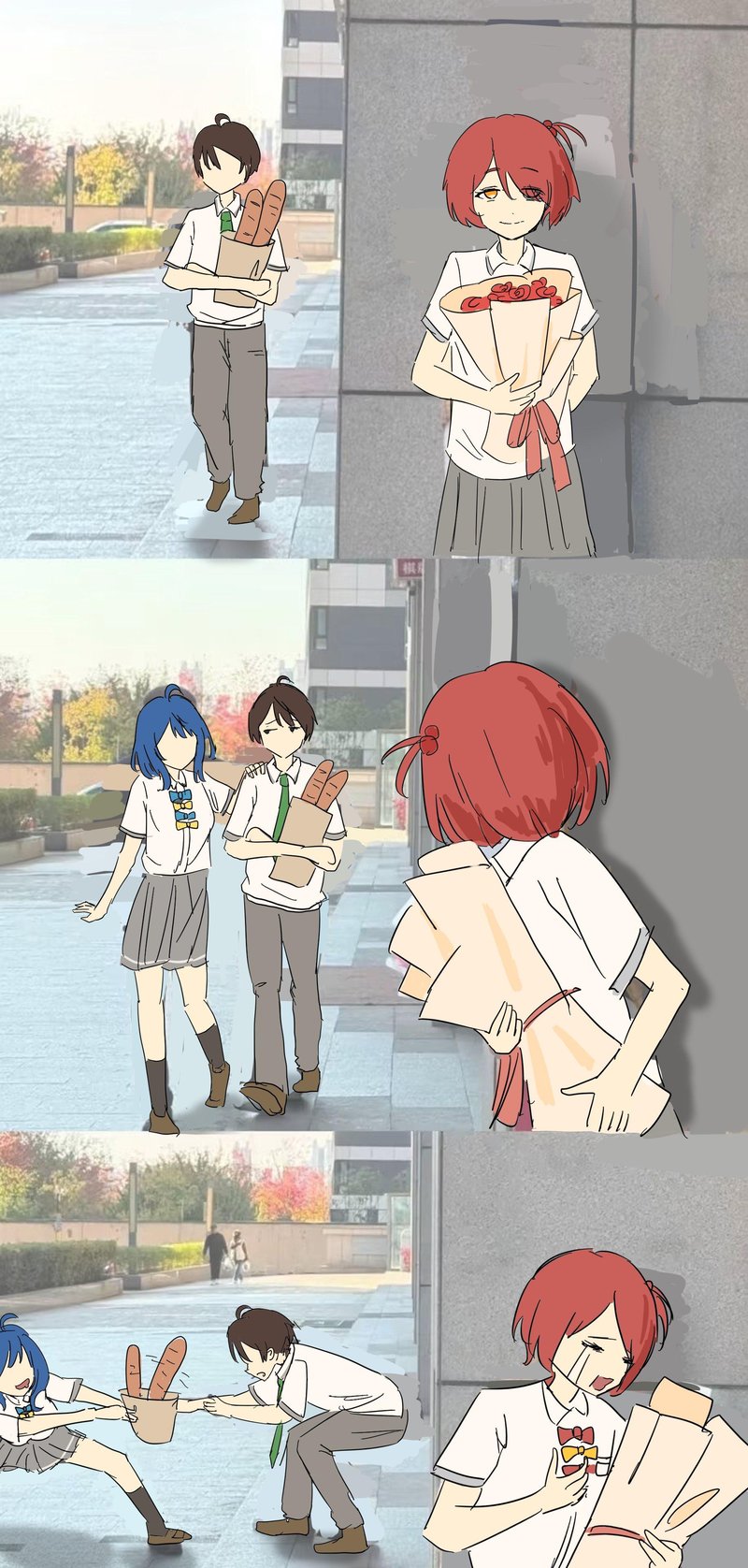 红发女生