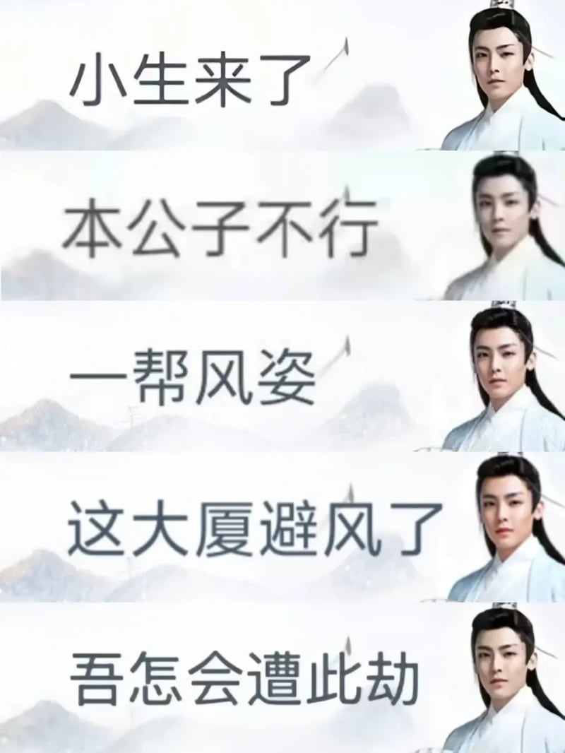 古风小生多格表情包