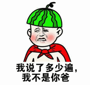 西瓜头小孩怒吼：我不是你爸！