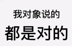 我对象说的都是对的