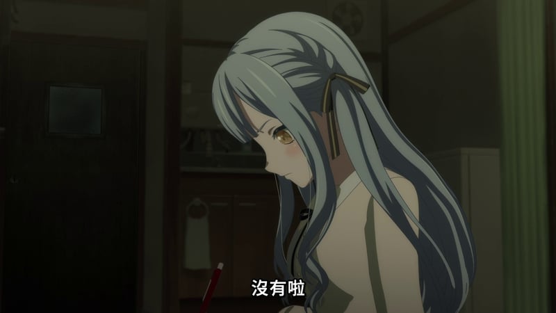 MyGO! 银发角色低头持笔场景