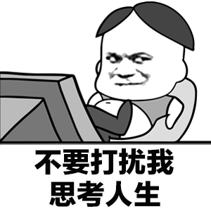 不要打扰我思考人生
