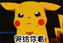 皮卡丘哭给你看动态表情包
