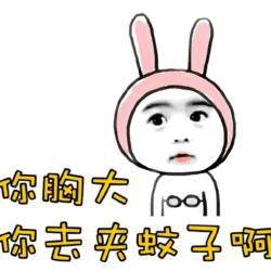 你胸大你去夹蚊子啊表情包