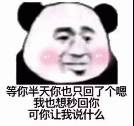 等半天只回个嗯？熊猫头的无奈聊天日常