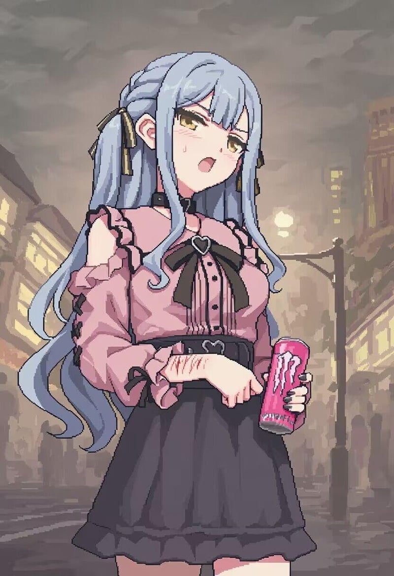 原创蓝发少女