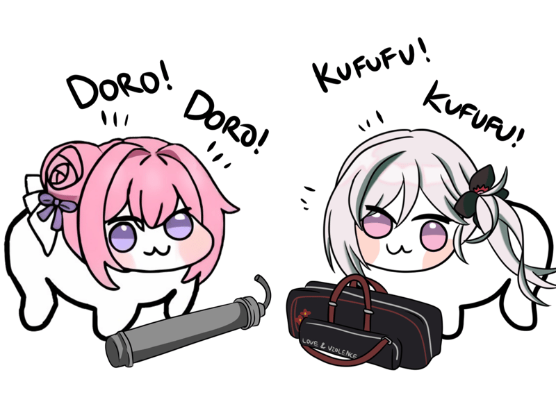 Doro与白发角色的趣味互动