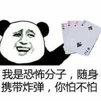 熊猫头搞笑梗图：我是恐怖分子随身携带炸弹