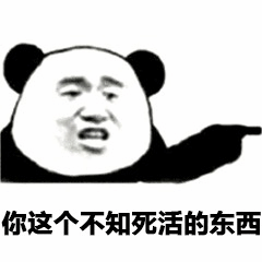 熊猫头指人怼人表情包