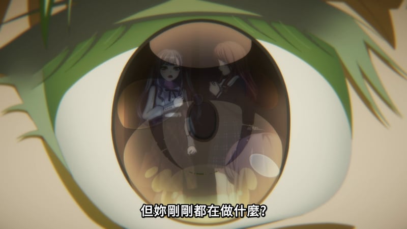 MyGO! 角色眼部特写与瞳孔中的人物倒影