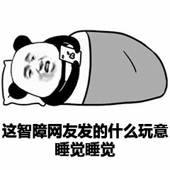熊猫睡觉无视智障网友的迷惑内容