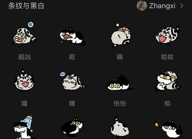 条纹与黑白表情包