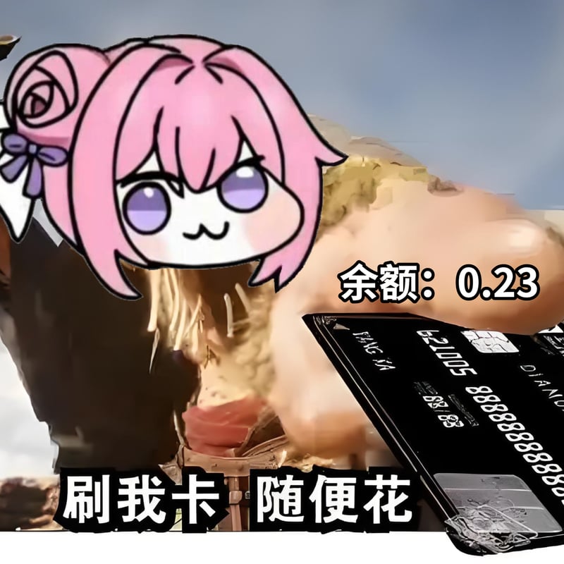 Doro表情包之余额0.23元也要刷我卡