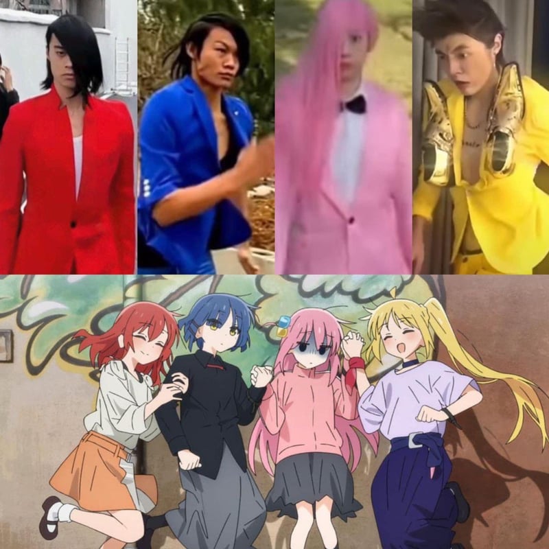 阴兵出动红西装男子