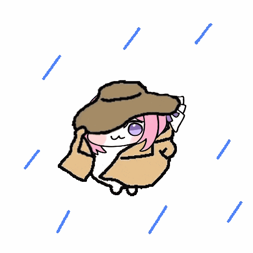 雨中戴帽的呆萌Doro动图