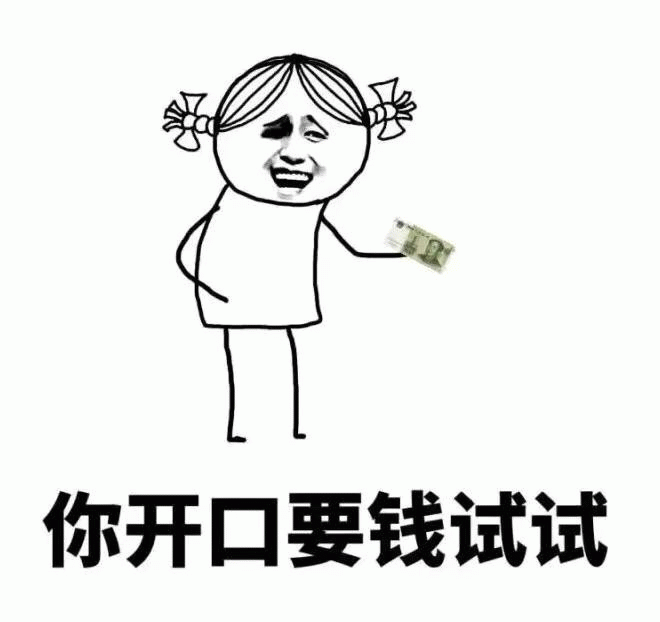 你开口要钱试试 表情包