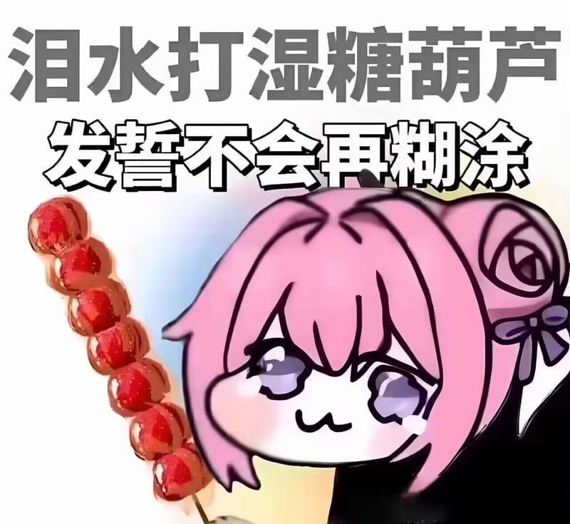泪水打湿糖葫芦 发誓不会再糊涂