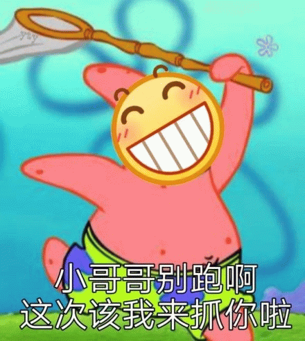 派大星举网追人：小哥哥别跑啊