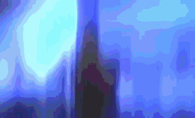 这是一段充满赛博朋克风格的动态GIF，开篇是霓虹闪烁的都市背景中，一块户外大屏上的戴墨镜黑人男子做出指向前方的动作，仿佛模拟开枪；紧接着画面切换，该男子置身于布满彩色光效的通道内向前奔跑；随后画面切回大屏，男子露出惊讶的神情；最后画面过渡为模糊的蓝紫粉渐变彩色光效。整个动图通过充满未来感的霓虹场景和反差感的动作衔接，营造出搞笑又酷炫的氛围。