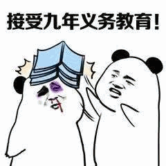 熊猫头：接受九年义务教育！