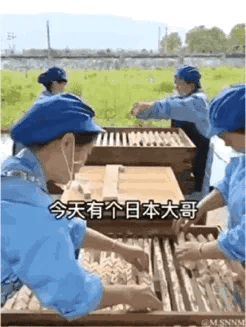 这是一组连环动图，先是展示怪味胡豆的画面并配文“预定了1000袋怪味胡豆”，接着画面切换到人物用工具处理泥状物料，配文“我直接拒绝了他的订单”，随后是人物翻动泥状物料的画面，配文“已经有300多年的历史了”，最后是戴手套切卤味类食物的画面，配文“他们心里不清楚吗”。这组图通过画面与文字的强烈反差制造讽刺效果，暗示所谓拥有300多年历史的怪味胡豆，实际制作原料或过程名不副实，商家自身清楚其中的猫腻，用荒诞的形式吐槽食品行业里以次充好、虚假宣传的不良现象。