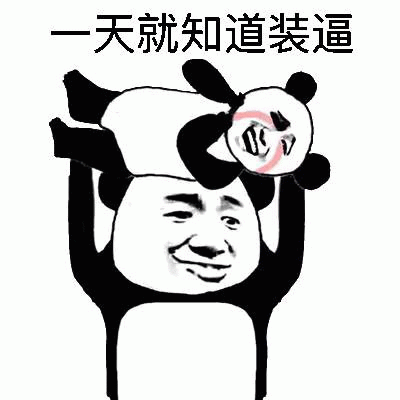 熊猫头举小熊猫吐槽装逼表情包