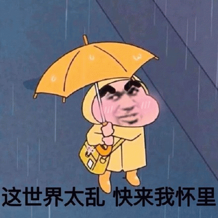 雨中撑伞的暖心邀约：这世界太乱快来我怀里