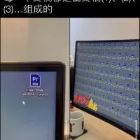 这是一张左右拼接的搞笑梗图，左侧为电脑屏幕显示的Adobe Photoshop软件启动界面，界面上有PS的标志性图标和软件名称；右侧是一个被密密麻麻的Photoshop图标完全铺满的屏幕，屏幕上还添加了红色的“禁止套娃”字样，用夸张的视觉效果调侃使用PS时仿佛陷入全是PS的套娃循环，充满趣味反差，戳中设计从业者的共鸣点。