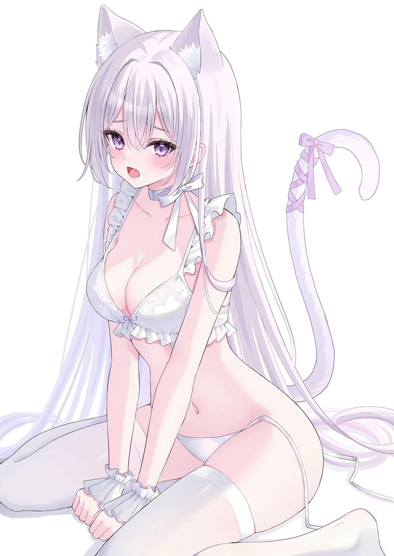 原创银发猫耳少女
