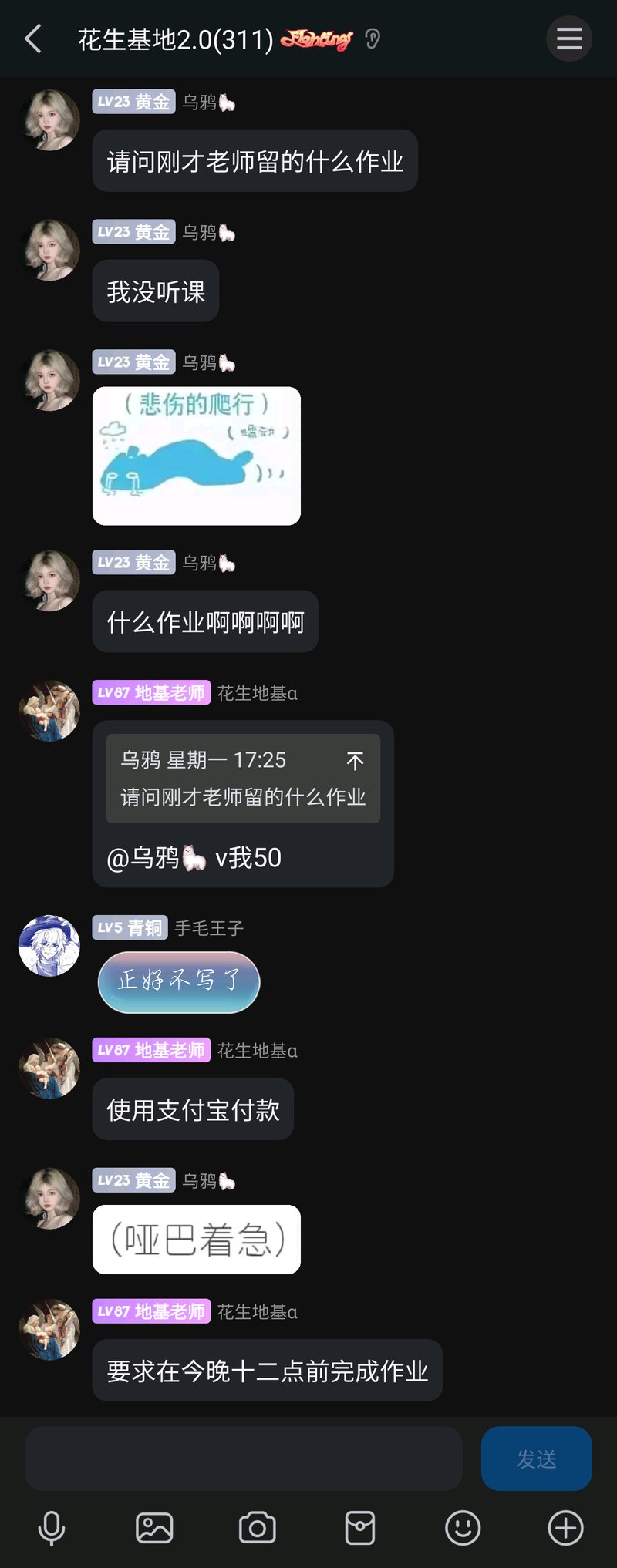 学生群内的老师/管理员