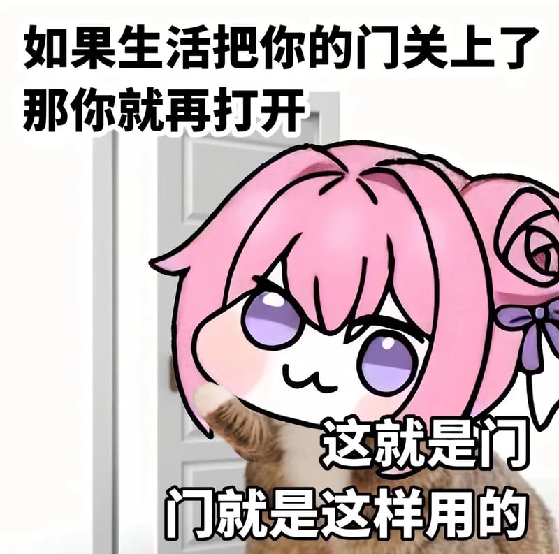 生活关门了就再打开的Doro梗图