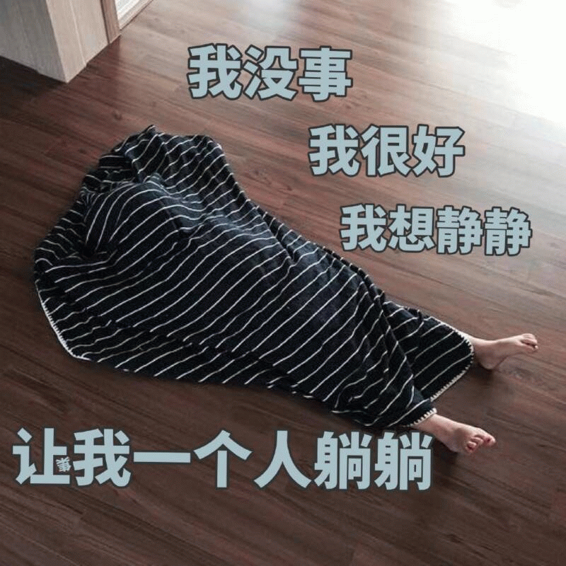 权律二躺平表情包：我没事我想静静