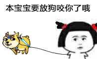 本宝宝要放狗咬你了哦 搞笑动图