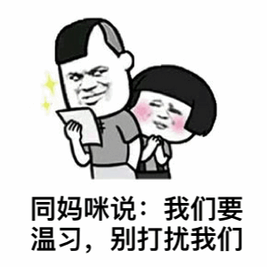 同妈咪说要温习的俩小孩