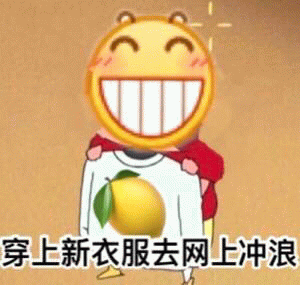 穿上新衣服去网上冲浪的黄色笑脸