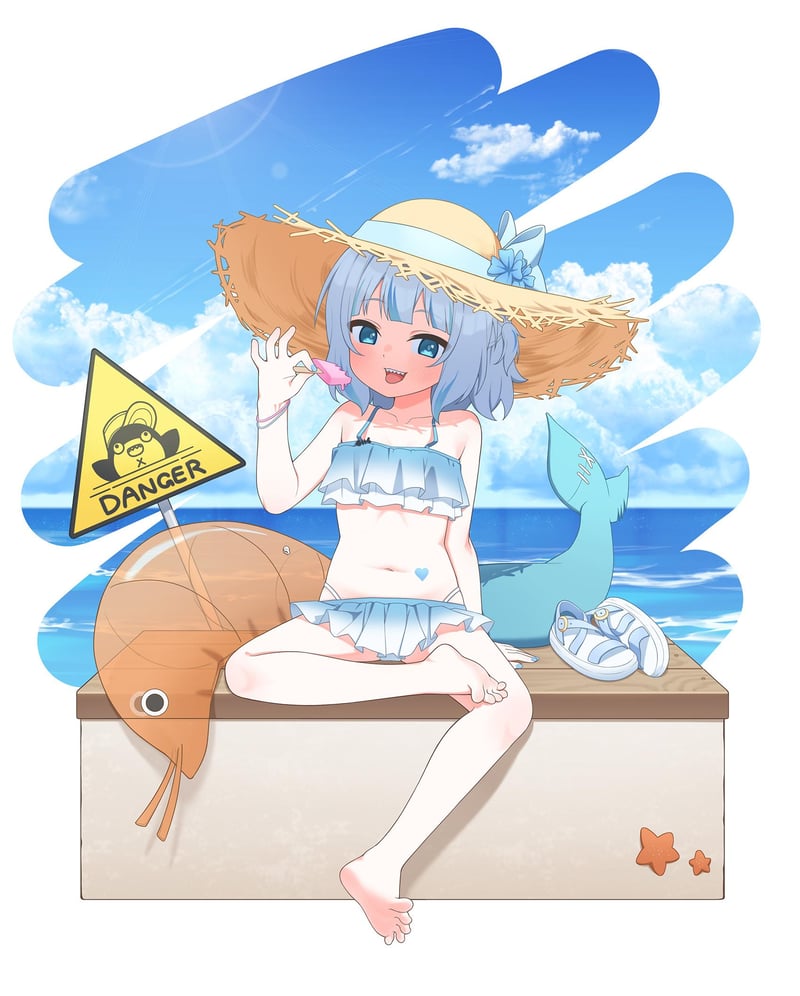 蓝发少女
