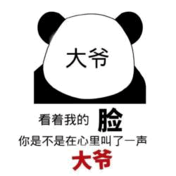 熊猫头大爷：看着我的脸你是不是心里叫了声大爷