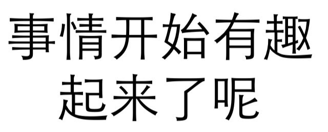事情开始有趣起来了呢