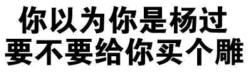 你以为你是杨过？要不要给你买个雕