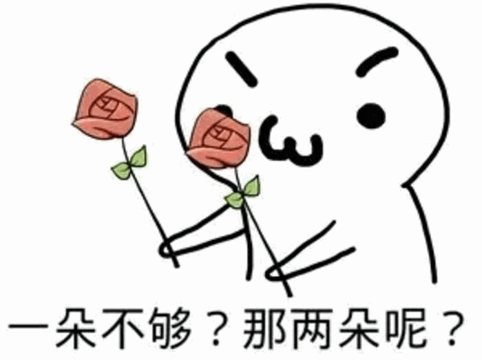 一朵不够？那两朵呢？送花表情包