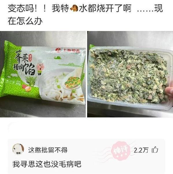 荠菜猪肉馅产品包装