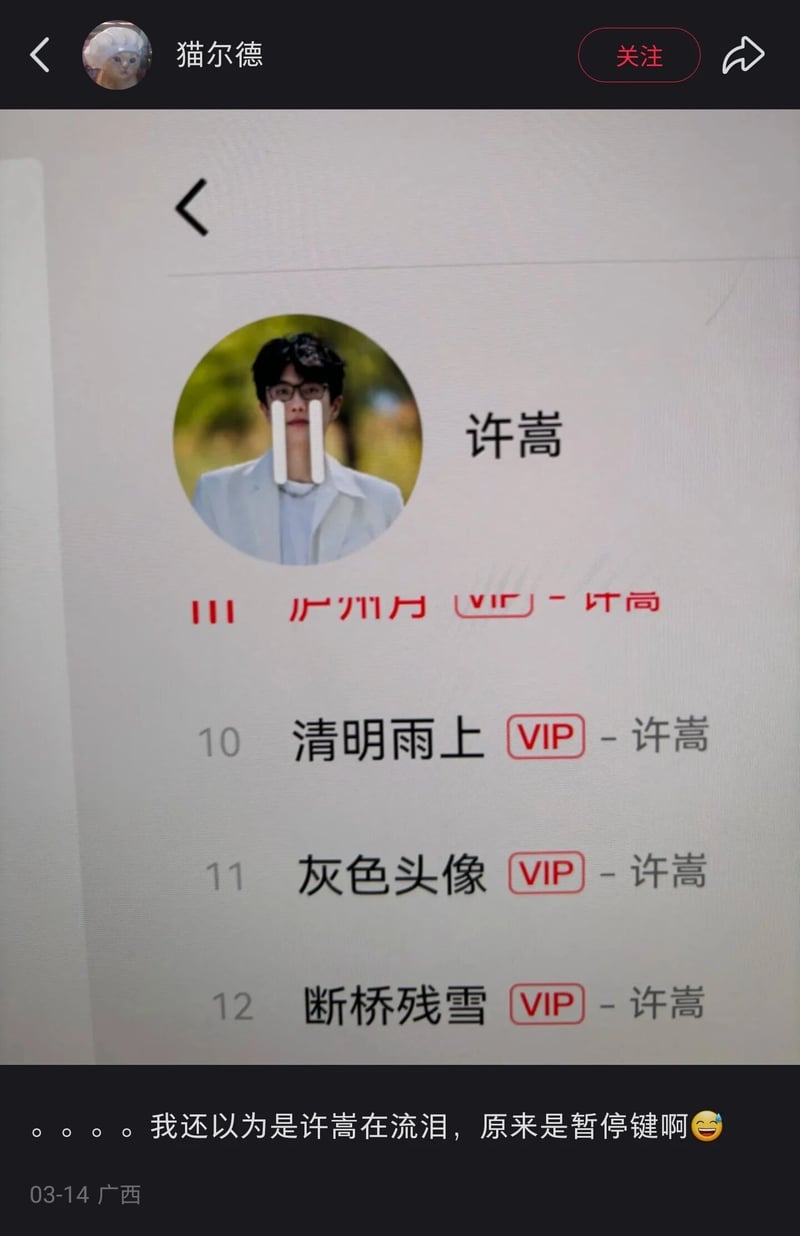 华语歌手，代表作品《清明雨上》《灰色头像》《断桥残雪》等