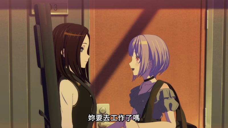 紫色短发角色
