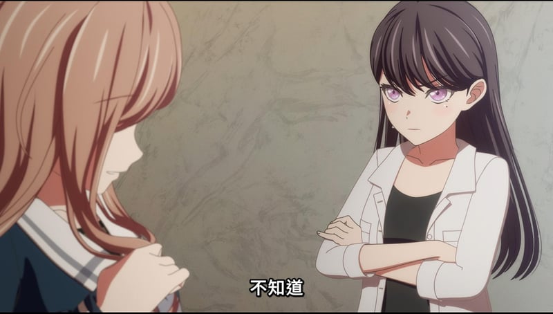 MyGO! 动漫场景：两位少女的对峙
