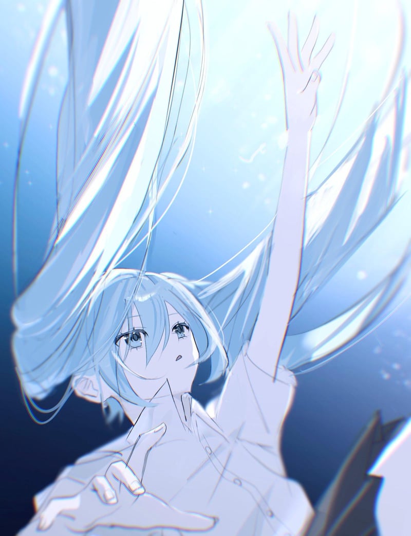 原创蓝发少女