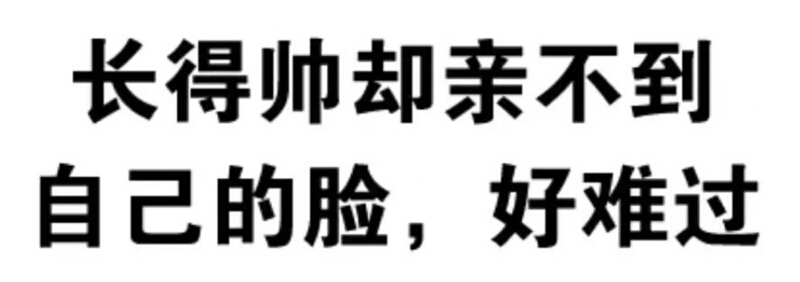 长得帅却亲不到自己的脸