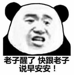 熊猫头喊你说早安安表情包