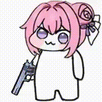 Doro举枪射击动态表情包
