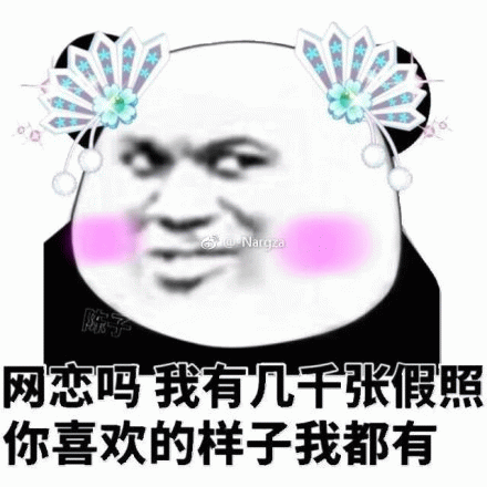 网恋吗我有几千张假照熊猫头表情包