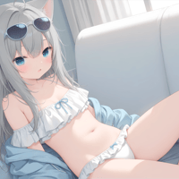 原创银发猫耳少女